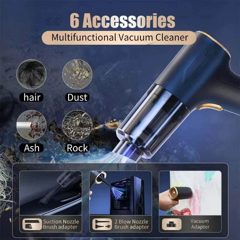 Car Vacuum Cleaner Portable Wireless Cleaner Powerful Strong Suction