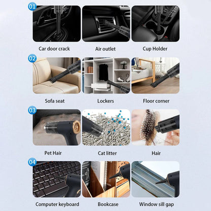 Car Vacuum Cleaner Portable Wireless Cleaner Powerful Strong Suction