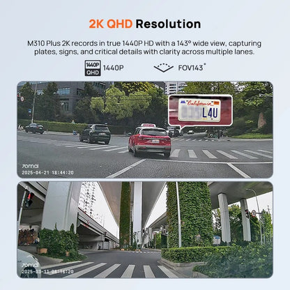 70mai M310 Plus 2K Dash Cam | Night Vision, Wide Angle & 24H Parking Guard