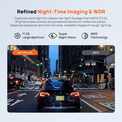70mai M310 Plus 2K Dash Cam | Night Vision, Wide Angle & 24H Parking Guard
